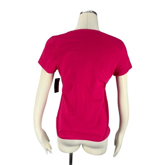 Kim Rogers PS Pink Top NWT Tee Perfect Layer Austin Pin Petite - Picture 3 of 4